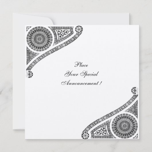 RENAISSANCE DECOR Zwart-wit Kaart (Achterkant)