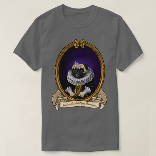 Renaissance Dog Duchess Annabell Pugslim Worthingt T-shirt (Design voorkant)