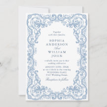 Renaissance  Dust Blue Wedding QR-code