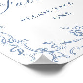 Renaissance  Dusty Blue Favors Wedding Poster (Hoek)