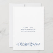 Renaissance  Dusty Blue Floral Vrijgezellenfeest Kaart (Achterkant)