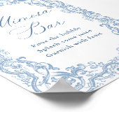 Renaissance Dusty Blue Mimosa Bar Sign Poster (Hoek)