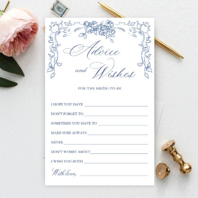 Renaissance  Dusty Blue Wishes & Advice Kaart (Creator heeft geüpload)