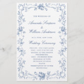 Renaissance  Dusty Wedding Ceremony Programma (Voorkant)