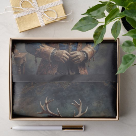 Renaissance edelhert in Victoriaans kledij Tissuepapier (Geschenk)