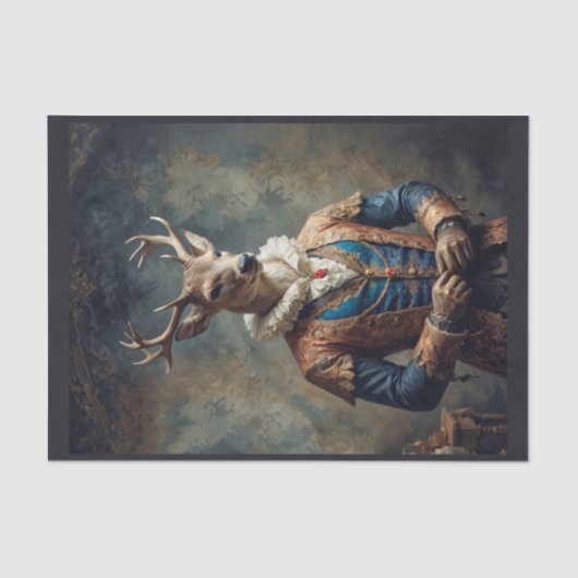 Renaissance edelhert in Victoriaans kledij Tissuepapier (Voorkant)