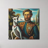 Renaissance Elegance Italian Greyhound and Noble  Canvas Afdruk (Voorkant)