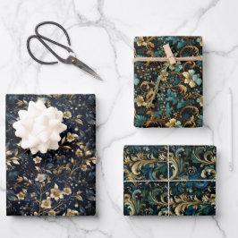 Renaissance Elegantie:  patroonontwerp Inpakpapier Vel