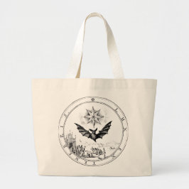 Renaissance Embleem Bat en Candle Totebag Grote Tote Bag