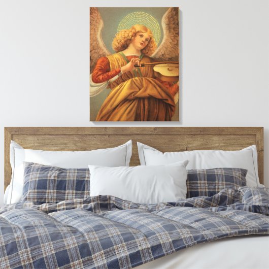 Renaissance engel die viool speelt Melozzo da Forl Canvas Afdruk (Insitu (Slaapkamer))