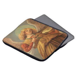 Renaissance engel die viool speelt Melozzo da Forl Laptop Sleeve