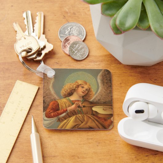 Renaissance engel die viool speelt Melozzo da Forl Sleutelhanger (Bureau)