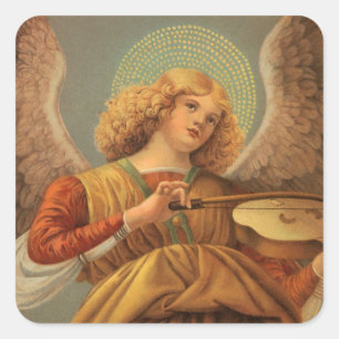 Renaissance Engel die Viool Speelt Melozzo da Forl Vierkante Sticker