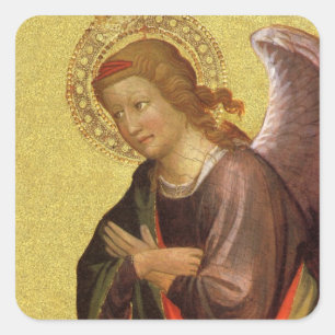 Renaissance engel door Meester van de Bambino Visp Vierkante Sticker