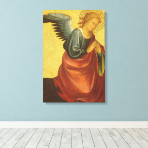 Renaissance engel door Meester van het Bambino Vis Canvas Afdruk