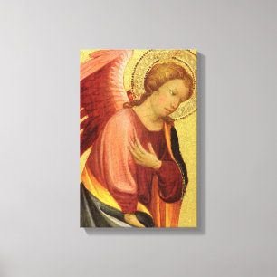 Renaissance engel door Meester van het Bambino Vis Canvas Afdruk