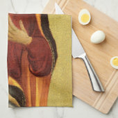 Renaissance engel door Meester van het Bambino Vis Theedoek (Quarter Fold)