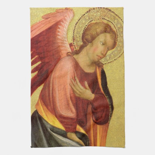 Renaissance engel door Meester van het Bambino Vis Theedoek (Verticaal)