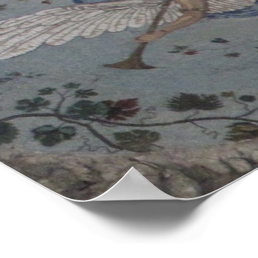 Renaissance engel met trompet POSTER (Hoek)