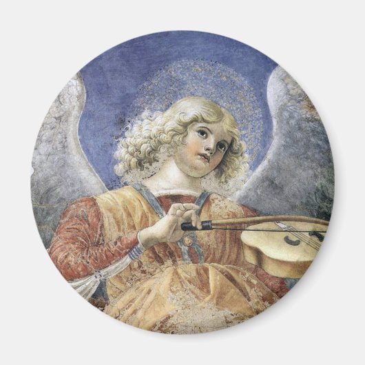 Renaissance Engel Ronde Magneet Melozzo da Forlì (Voorkant)