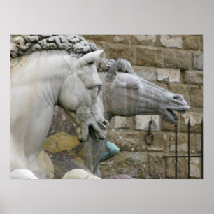 Renaissance Equestrian Statue of paarden Poster