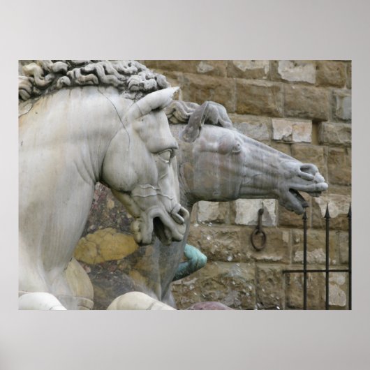 Renaissance Equestrian Statue of paarden Poster (Voorkant)