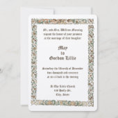 Renaissance Era ca. 1550 Floral Border Wedding Kaart (Voorkant)