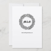 Renaissance Era Fruit & Floral Woodcut Wedding Kaart (Achterkant)