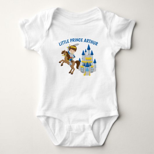 Renaissance Faire Knight Personalized Little Boy Romper (Voorkant)