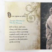 Renaissance Fairytale Wedding Photo Drieluik Uitnodiging (Binnenzijde eerst)