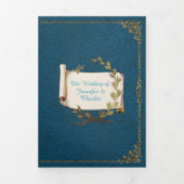 Renaissance Fairytale Wedding Photo Drieluik Uitnodiging (Cover)