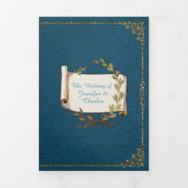 Renaissance Fairytale Wedding Photo Drieluik Uitnodiging