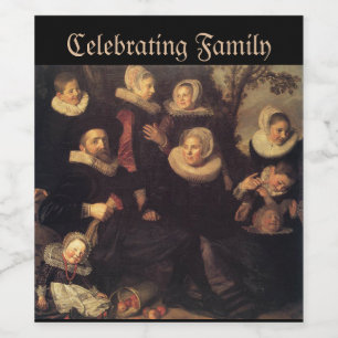 Renaissance familie reünie herfst portret schilde wijn etiket