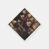 Renaissance familie reünie portret schilderij servet (Hoek)