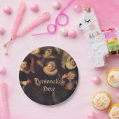 Renaissance familiereünie herfst portret schilderi papieren bordje (Feest)