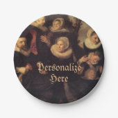 Renaissance familiereünie herfst portret schilderi papieren bordje (Voorkant)