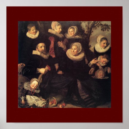 Renaissance family reunion fall portrait painting poster (Voorkant)