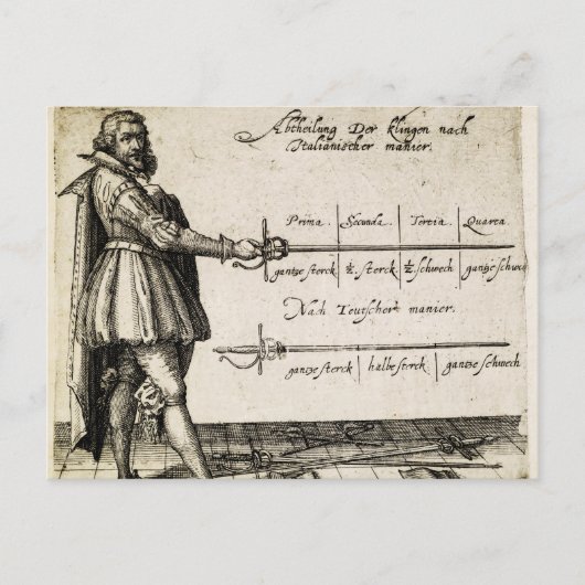 Renaissance Fencing Briefkaart (Voorkant)