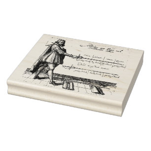 Renaissance Fencing Engraving Rubberstempel