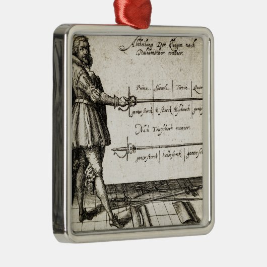 Renaissance Fencing Metalen Ornament (Rechts)