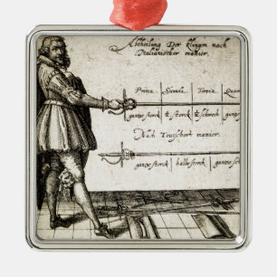 Renaissance Fencing Metalen Ornament