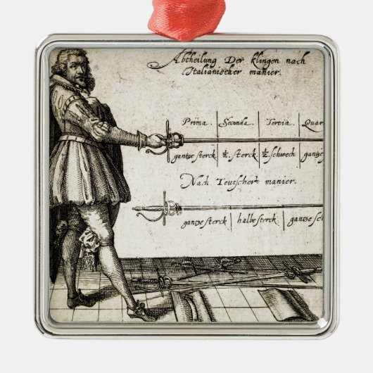 Renaissance Fencing Metalen Ornament (Voorkant)