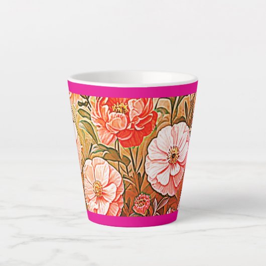 Renaissance Floral Mug Latte Mok (Voorkant)