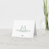 Renaissance Floral Sage Green Wedding Bedankkaart (Achterkant)
