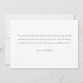 Renaissance  Floral Sage Green Wedding Bedankkaart (Achterkant)