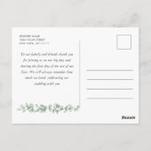 Renaissance Floral Sage Green Wedding Briefkaart (Achterkant)
