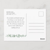 Renaissance  Floral Sage Green Wedding Briefkaart (Achterkant)
