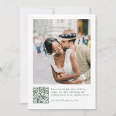 Renaissance  Floral Sage Green Wedding Kaart (Achterkant)