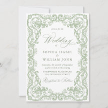 Renaissance  Floral Sage Green Wedding