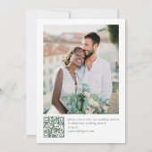 Renaissance  Floral Sage Green Wedding Save The Date (Achterkant)